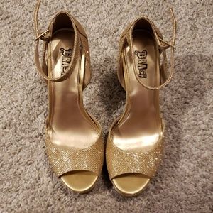 Gold sparkle 4inch Heels